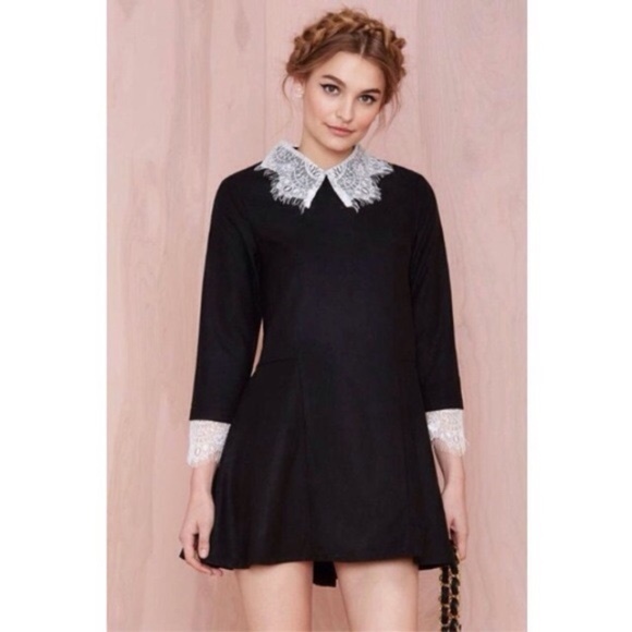 UNIF Dresses & Skirts - NWOT UNIF DOLL DRESS w/ Lace Details & Back Zip